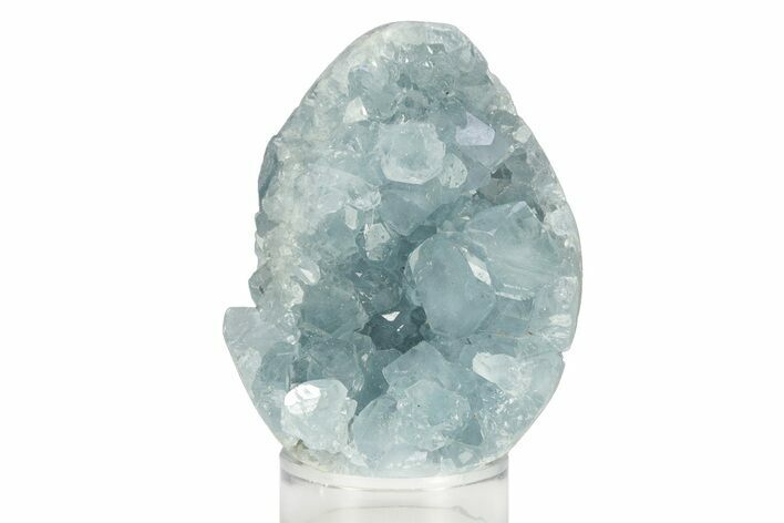 Crystal Filled Celestine (Celestite) Egg Geode - Madagascar #266898